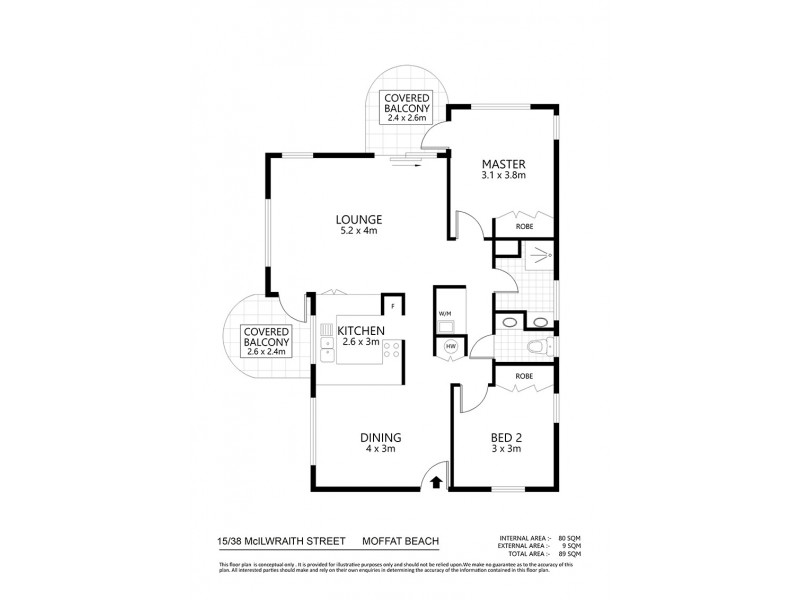 Unit 15 ‘Resort Estoril’ 38 McIIwraith Street, Moffat Beach QLD 4551 Floorplan