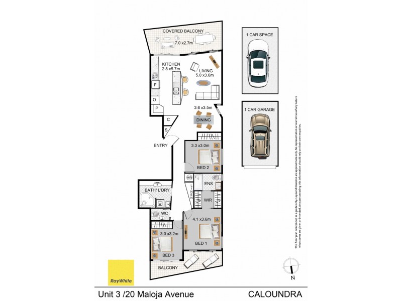 Unit 3/20 Maloja Avenue, Caloundra QLD 4551 Floorplan