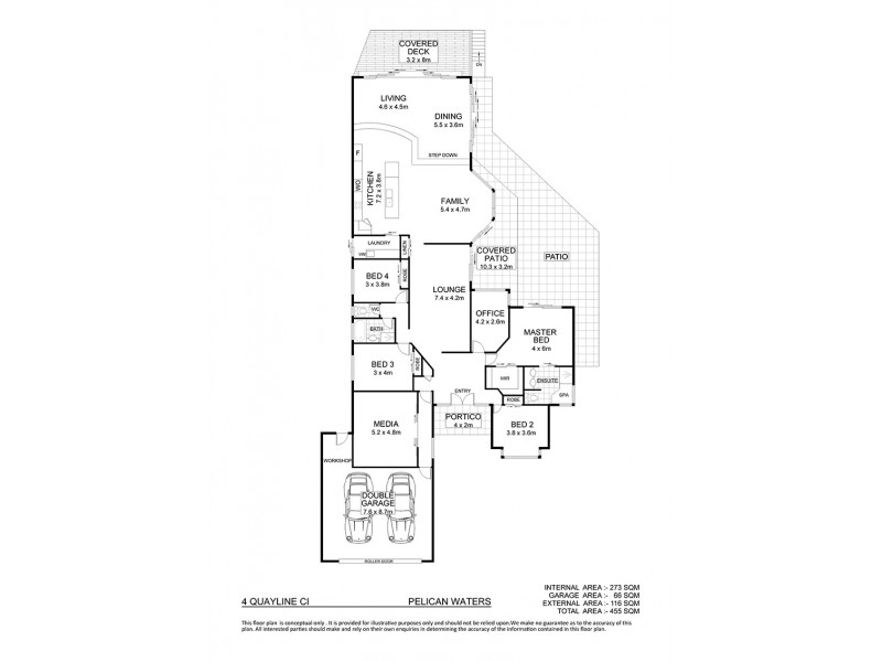 4 Quayline Close, Pelican Waters QLD 4551 Floorplan