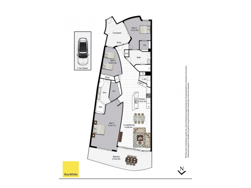 Unit 206/42 Queen Street, Kings Beach QLD 4551 Floorplan
