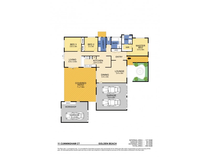 11 Cunningham Court, Golden Beach QLD 4551 Floorplan