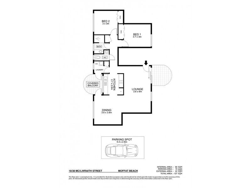 Unit 18 ‘Resort Estoril’ 38 McIlwraith Street, Moffat Beach QLD 4551 Floorplan