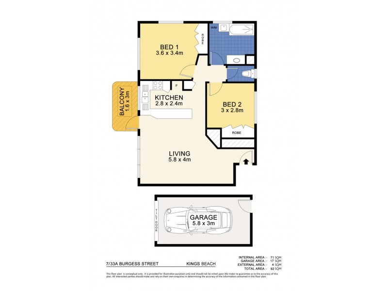 Unit 7/33A Burgess Street, Kings Beach QLD 4551 Floorplan