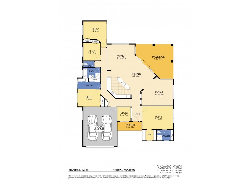 30 Artunga Place, Pelican Waters QLD 4551 Floorplan