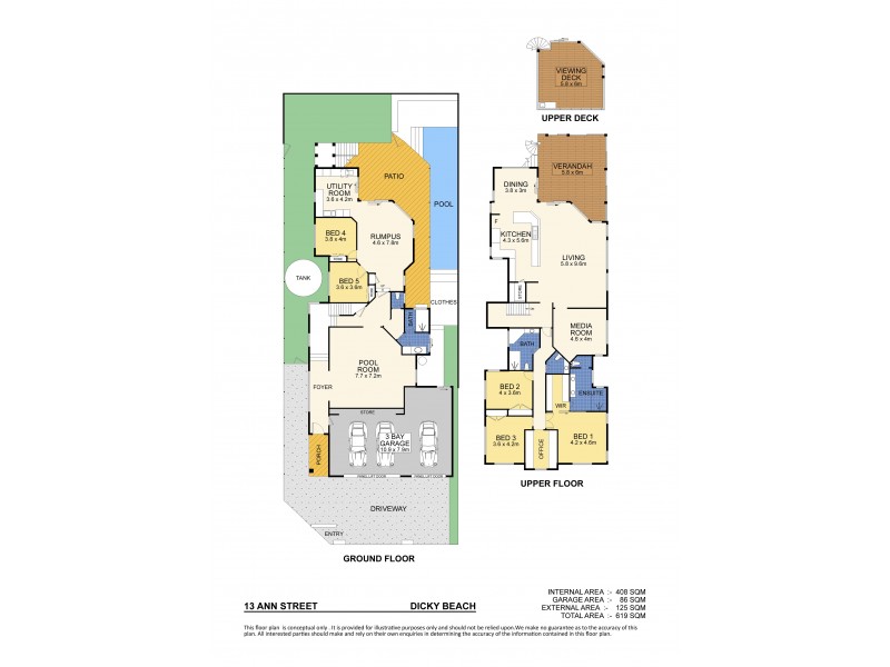 13 Ann Street, Dicky Beach QLD 4551 Floorplan