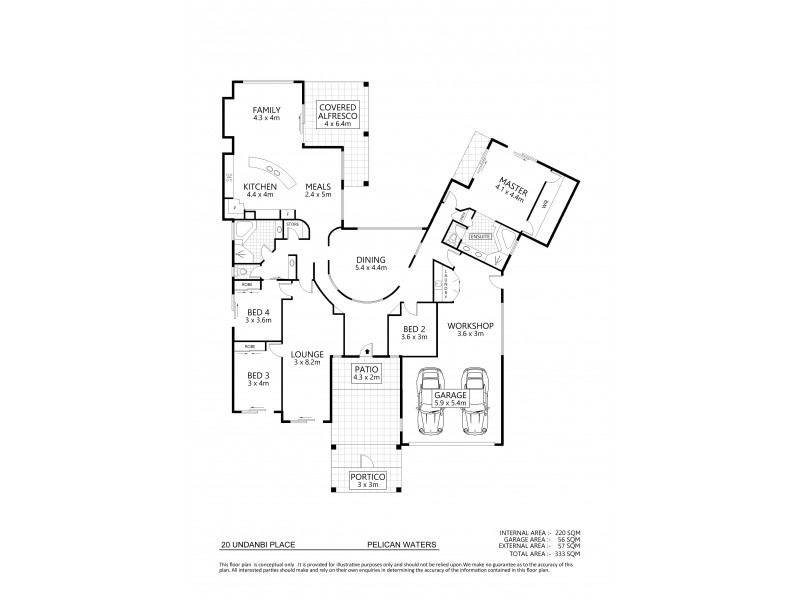 20 Undanbi Place, Pelican Waters QLD 4551 Floorplan