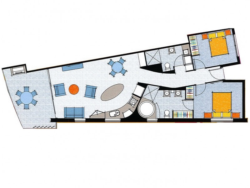 Unit 401 ‘Rumba Resort’ 10 Leeding Terrace, Caloundra QLD 4551 Floorplan