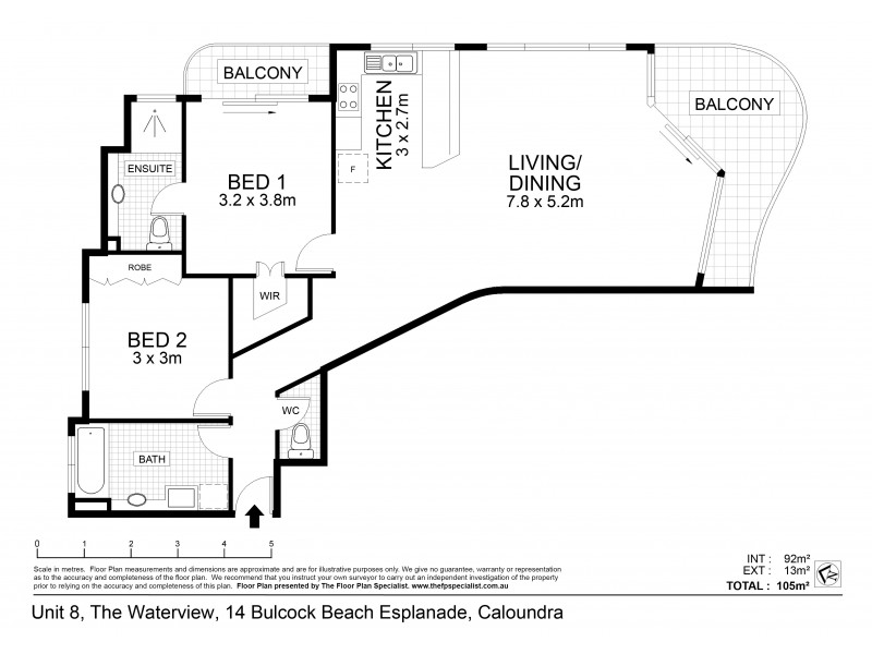 Unit 8/14 Bulcock Beach Esplanade, Caloundra QLD 4551 Floorplan