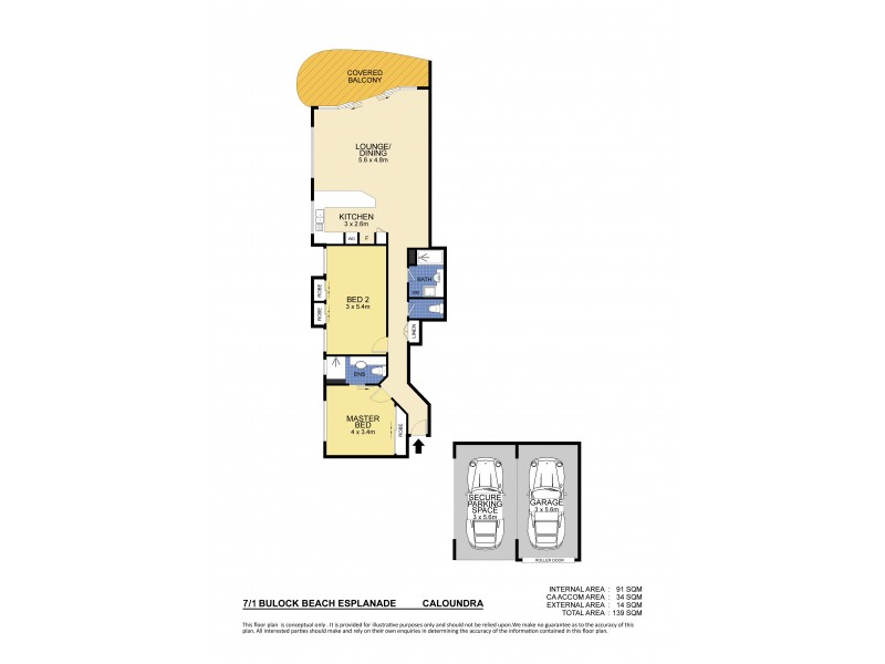 Unit 7/1 Bulcock Beach Esplanade, Caloundra QLD 4551 Floorplan