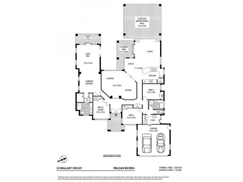 32 Wallaby Circuit, Pelican Waters QLD 4551 Floorplan