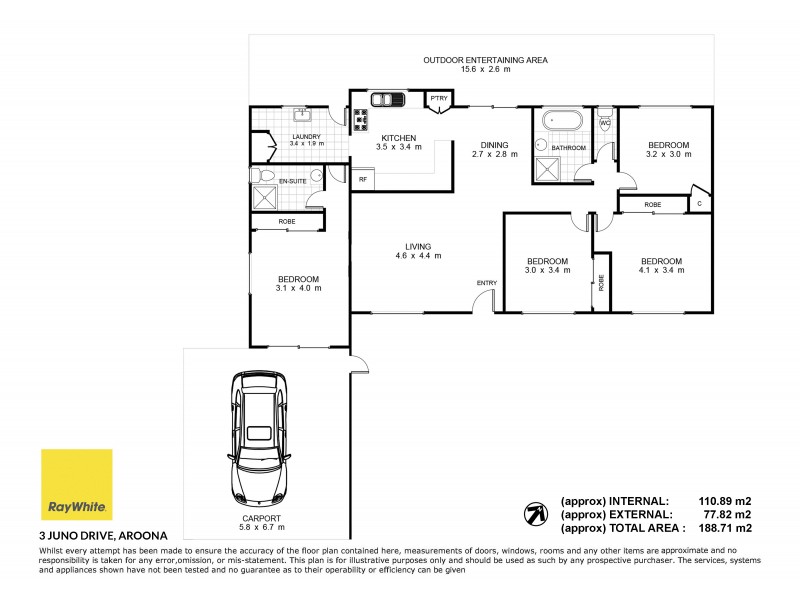 3 Juno Drive, Aroona QLD 4551 Floorplan