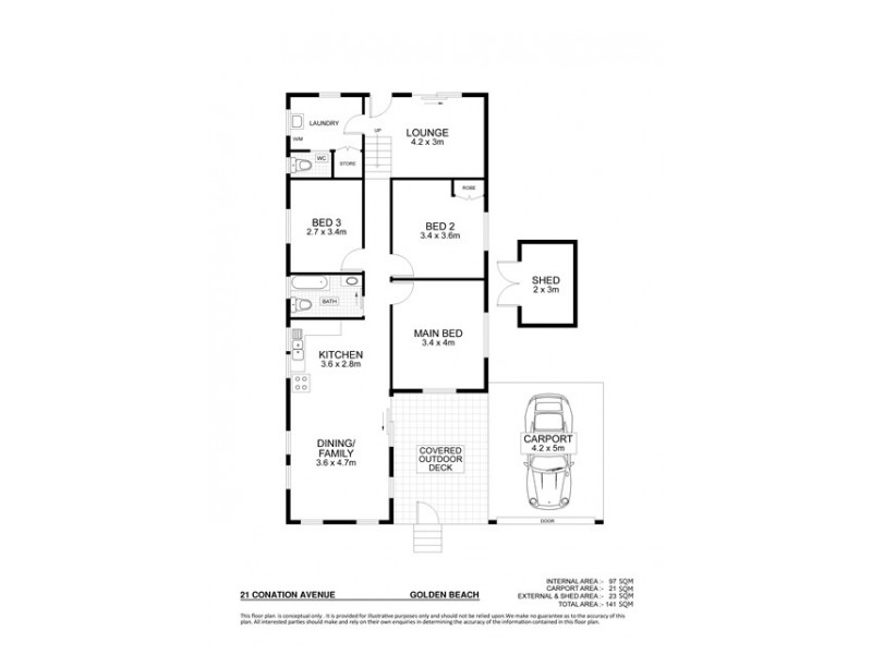 21 Coronation Avenue, Golden Beach QLD 4551 Floorplan