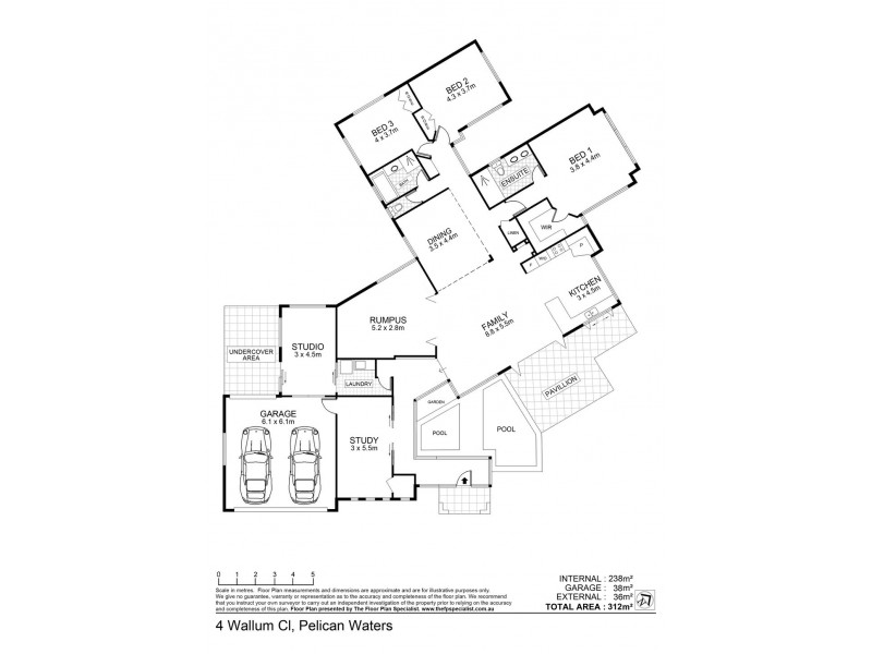 4 Wallum Close, Pelican Waters QLD 4551 Floorplan