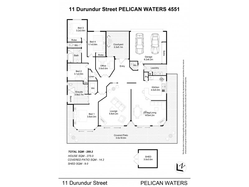 11 Durundur Street, Pelican Waters QLD 4551 Floorplan