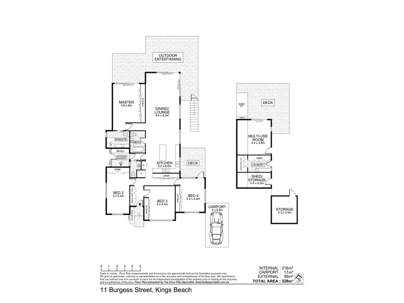 11 Burgess Street, Kings Beach QLD 4551 Floorplan