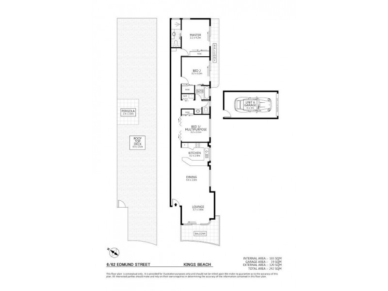 Unit 6 ‘Fair Havens’ 62 Edmund Street, Kings Beach QLD 4551 Floorplan