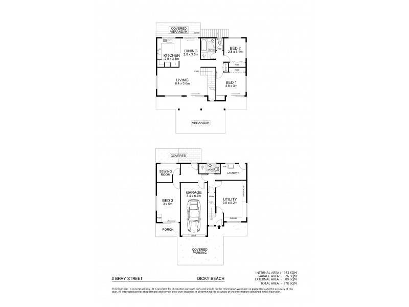 3 Bray Street, Dicky Beach QLD 4551 Floorplan