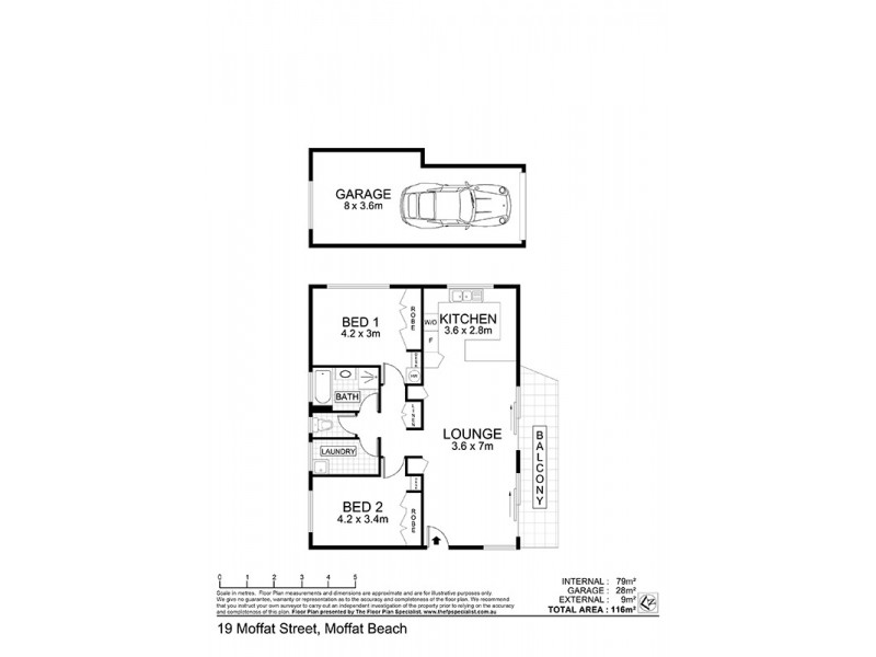 Unit 1 ‘Maraposa’ 9 Moffat Street, Moffat Beach QLD 4551 Floorplan