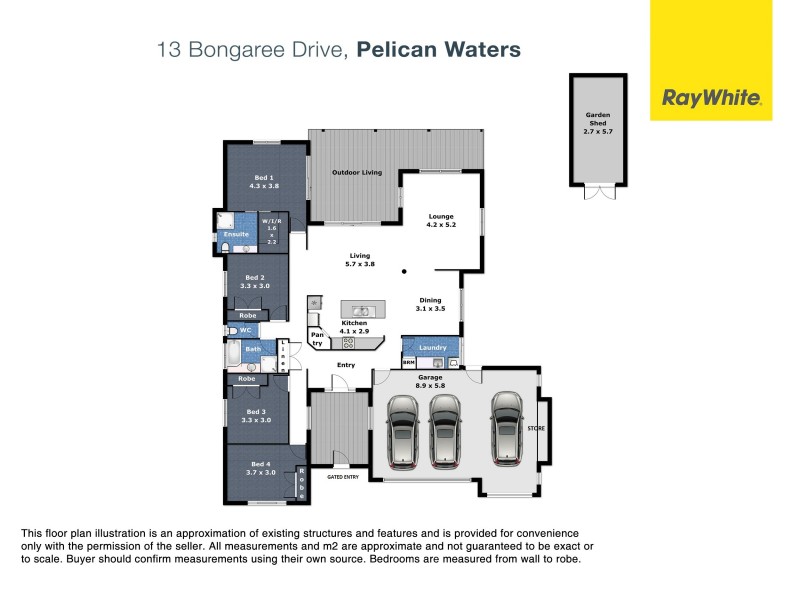 13 Bongaree Drive, Pelican Waters QLD 4551 Floorplan