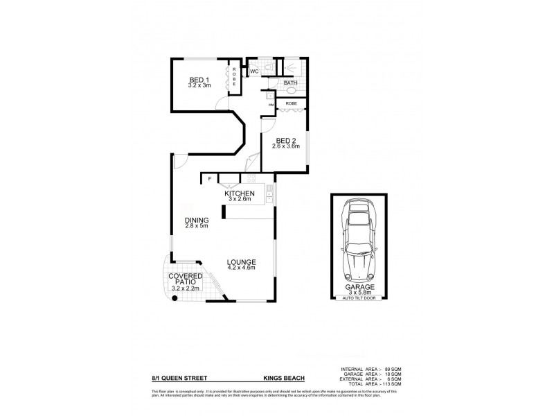 8/1 Queen Street, Moffat Beach QLD 4551 Floorplan