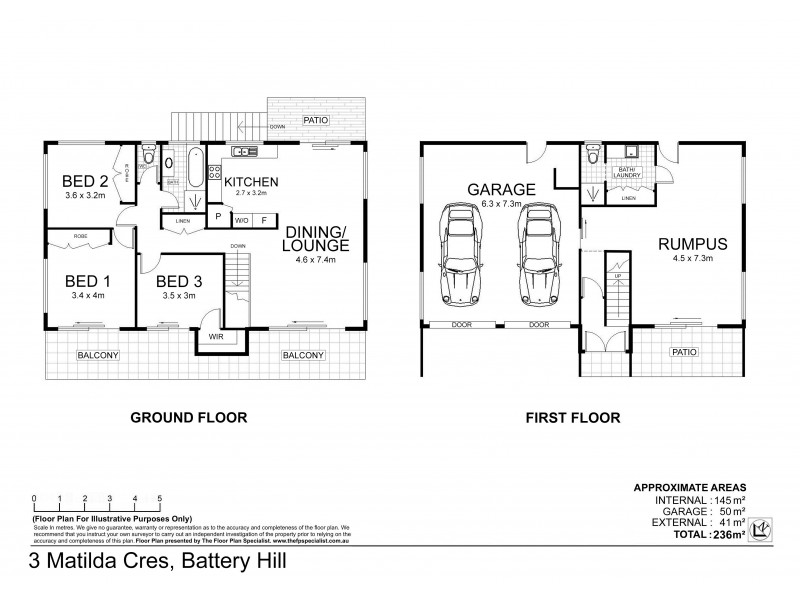 3 Matilda Crescent, Battery Hill QLD 4551 Floorplan