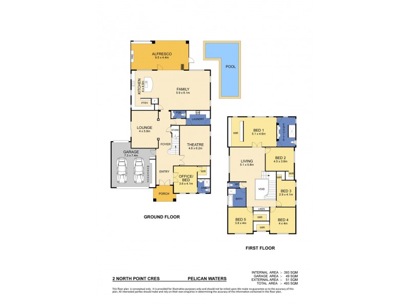 2 North Point Crescent, Pelican Waters QLD 4551 Floorplan