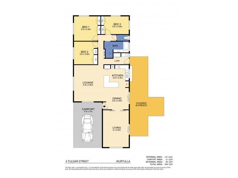 4 Tuldar Street, Wurtulla QLD 4575 Floorplan