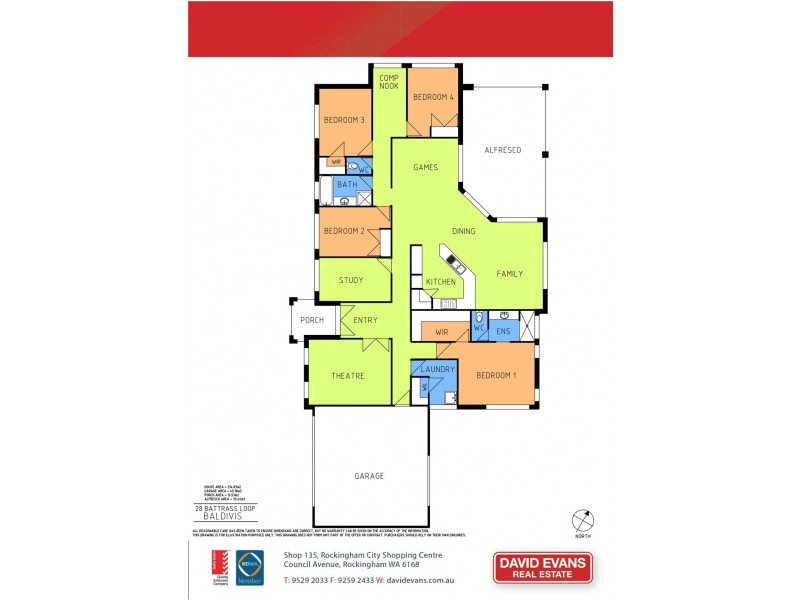 28 Battrass Loop, Baldivis WA 6171 Floorplan