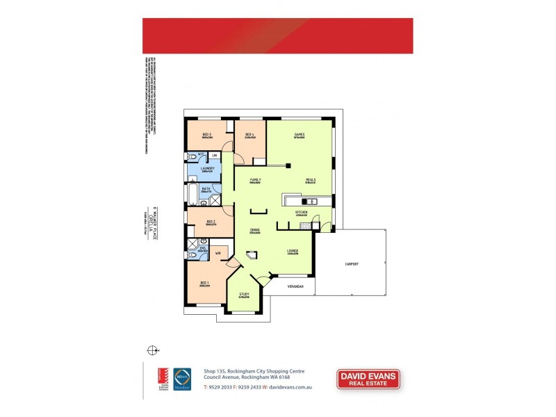 6 Walmer Place, Orelia WA 6167 Floorplan