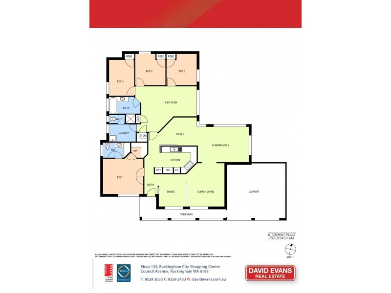 6 Derwent Place, Rockingham WA 6168 Floorplan