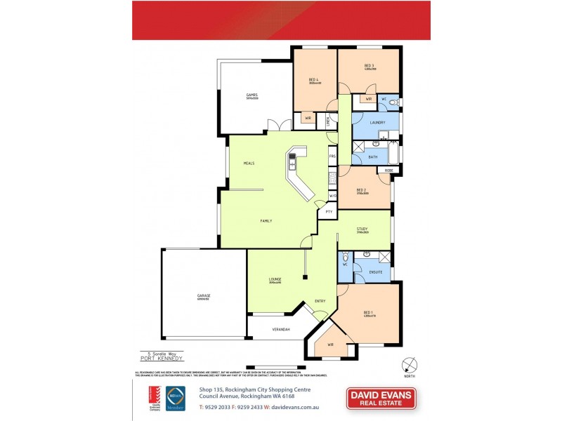 5 Sorelle Way, Port Kennedy WA 6172 Floorplan