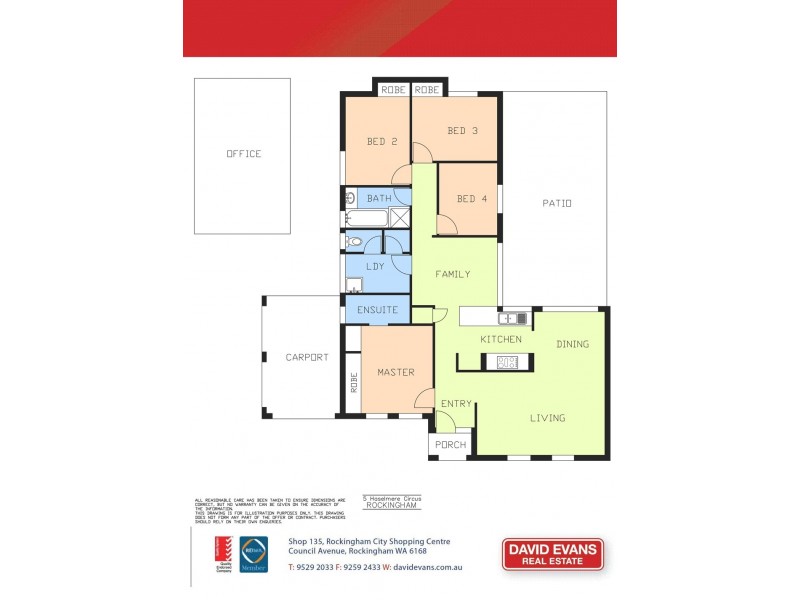 5 Haselmere Circus, Rockingham WA 6168 Floorplan