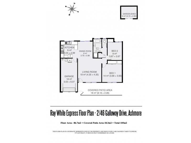 2/46 Galloway Drive, Ashmore QLD 4214 Floorplan