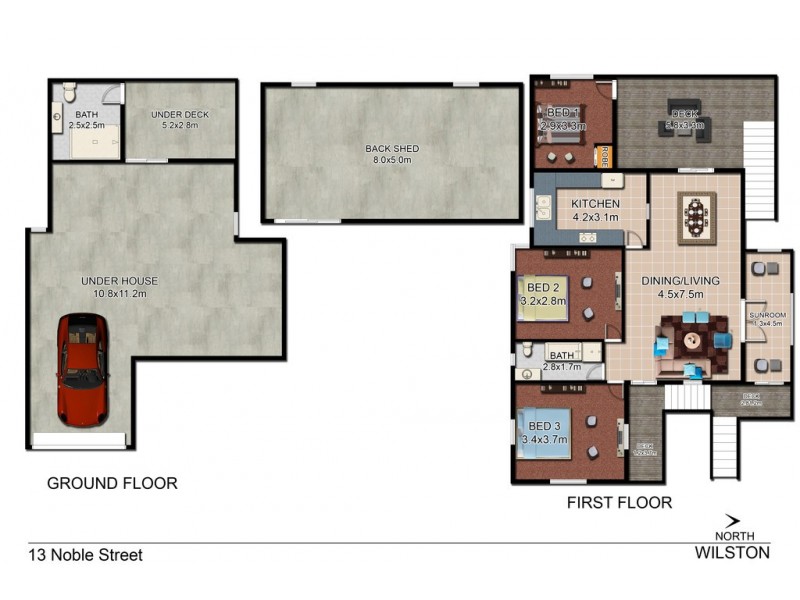 13 Noble Street, Wilston QLD 4051 Floorplan