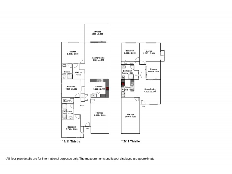 1 and 2/11 Thistle Street, Upper Caboolture QLD 4510 Floorplan