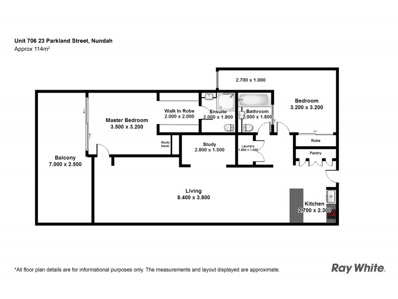 706/23 Parkland Street, Nundah QLD 4012 Floorplan