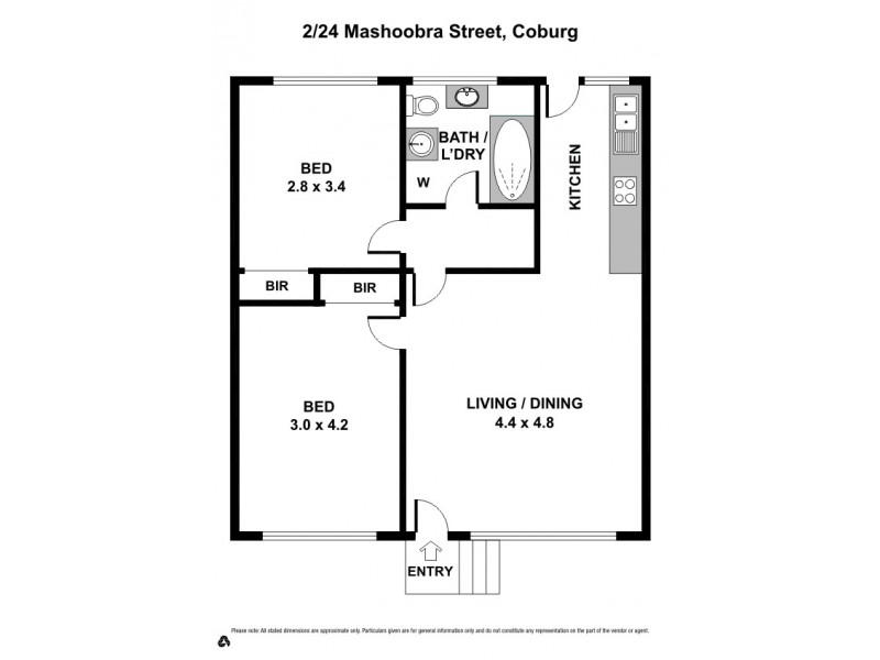 2/24 Mashoobra Street, Coburg North VIC 3058 Floorplan