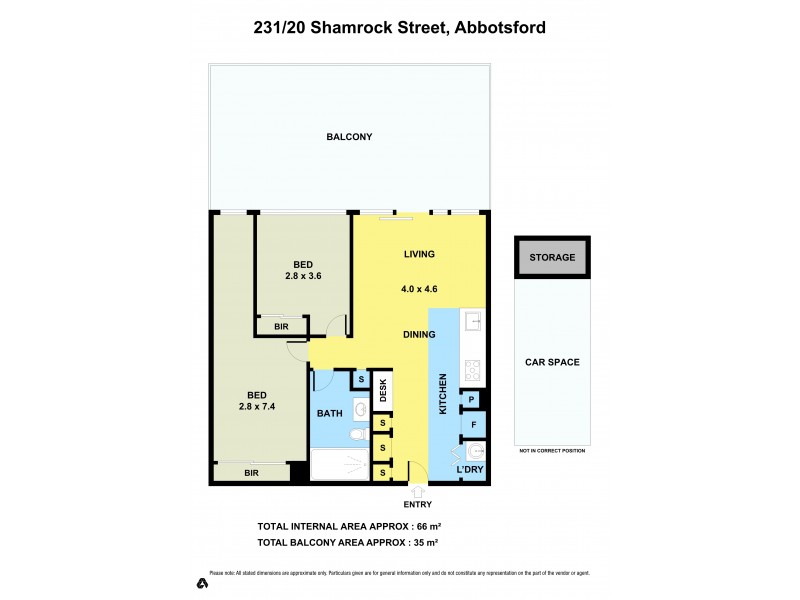 231/20 Shamrock Street, Abbotsford VIC 3067 Floorplan