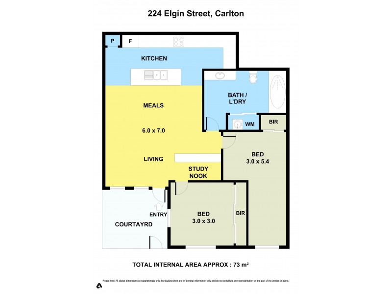 224 Elgin Street, Carlton VIC 3053 Floorplan