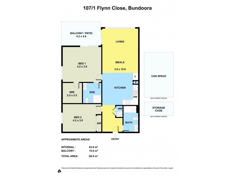 107/1 Flynn Close, Bundoora VIC 3083 Floorplan