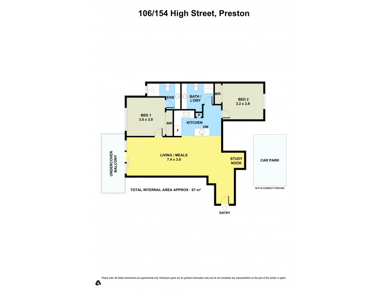106/154 High Street, Preston VIC 3072 Floorplan