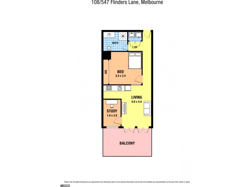 108/547 Flinders Lane, Melbourne VIC 3000 Floorplan