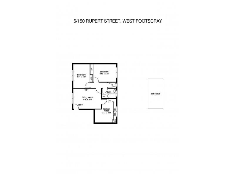 6/150 Rupert Street, West Footscray VIC 3012 Floorplan
