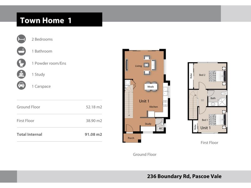 1/236 Boundary Road, Pascoe Vale VIC 3044 Floorplan