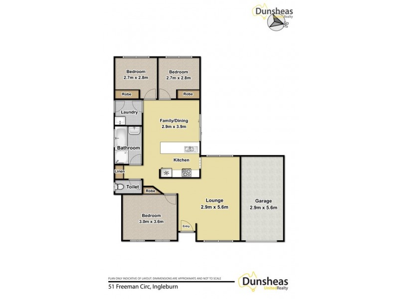 51 Freeman Circuit, Ingleburn NSW 2565 Floorplan
