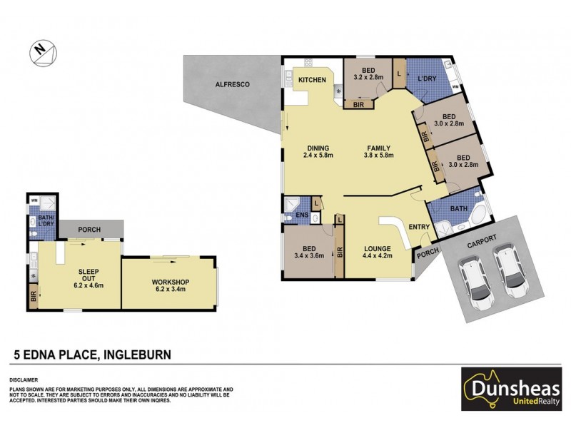 5 Edna Place, Ingleburn NSW 2565 Floorplan