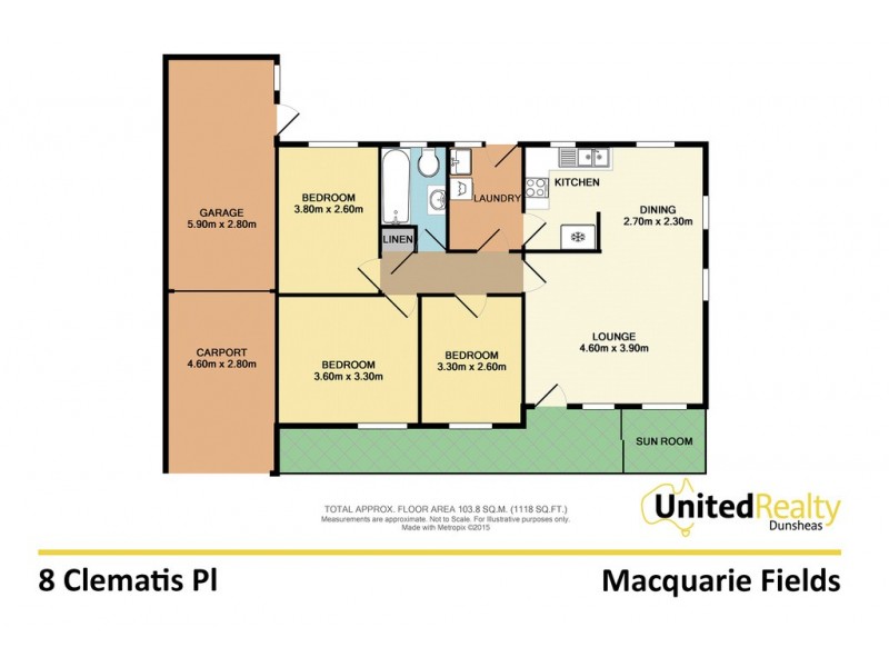 8 Clematis Place, Macquarie Fields NSW 2564 Floorplan