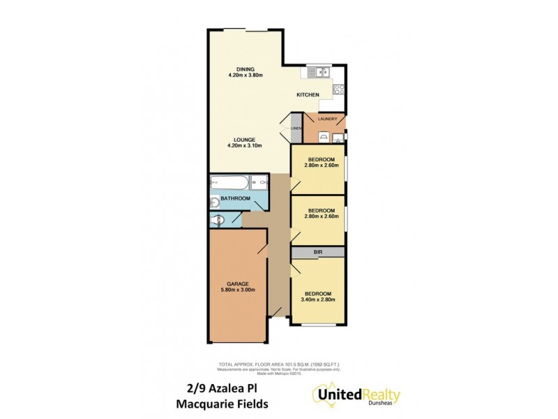 2/9 AZALEA PLACE, Macquarie Fields NSW 2564 Floorplan