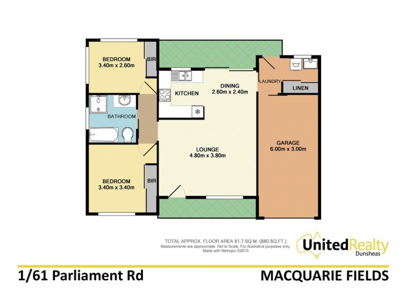 1/61-63 Parliament Road, Macquarie Fields NSW 2564 Floorplan