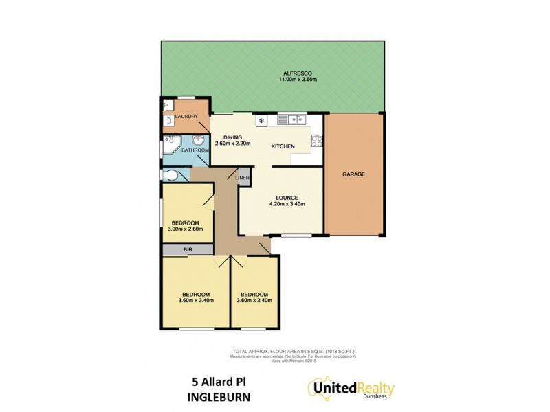 5 Allard Place, Ingleburn NSW 2565 Floorplan
